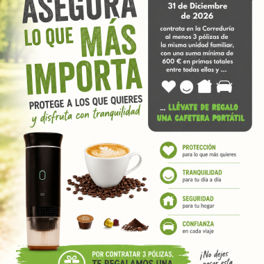 Protege a los que quieres y llévate de regalo una cafetera portátil con la nueva campaña de seguros de Engrupo
