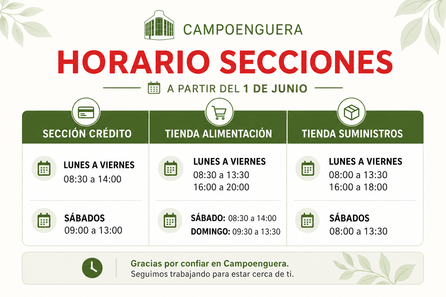 horarios de verano