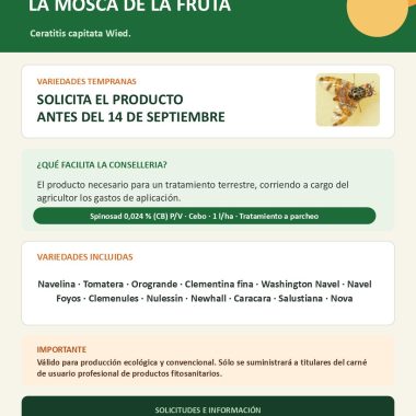 Campaña contra la mosca de la fruta 2026 para variedades tempranas de cítricos