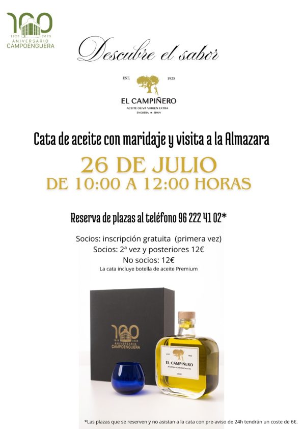 cata de aceites 26 de julio